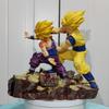 16CM Dragon Ball Z Son Goku Gohan VS Cell Anime Figures Kakarotto Super Saiyan Figurine Pvc Statue Model Doll Decora Toys Gifts