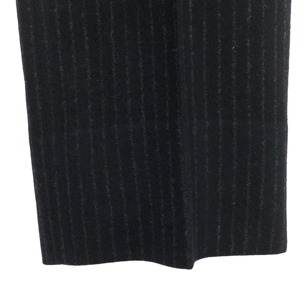 INCOTEX Striped Pattern Wool pants 42 black Center press Men's Used