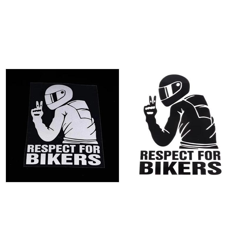 1/2/3pcs Respect Biker Sticker For On Car Motorcycle Vinyl Stickers Motorcycle Vinyl 3D Stickers And Decals Moto Stickers