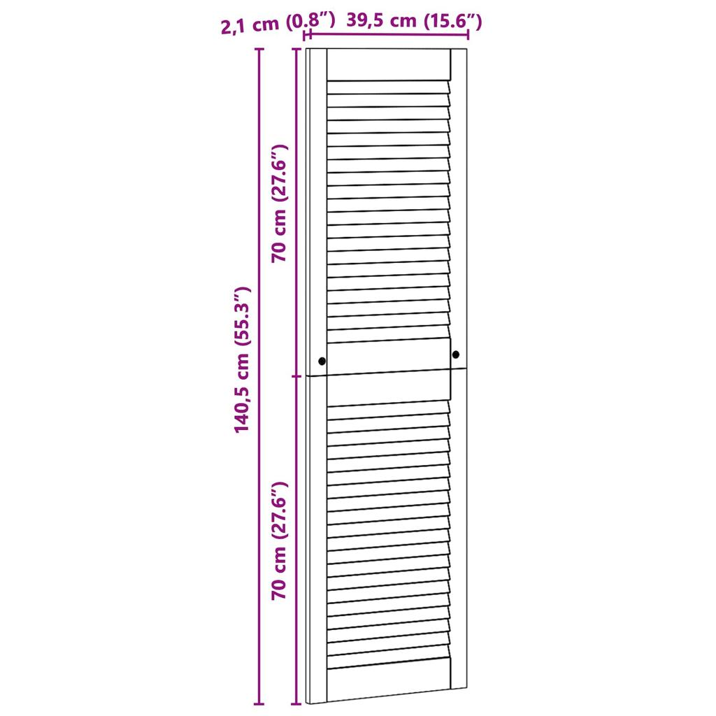 Cabinet Door with Door 4 pcs Natural 140.5 x 2.1 x 39.5 cm