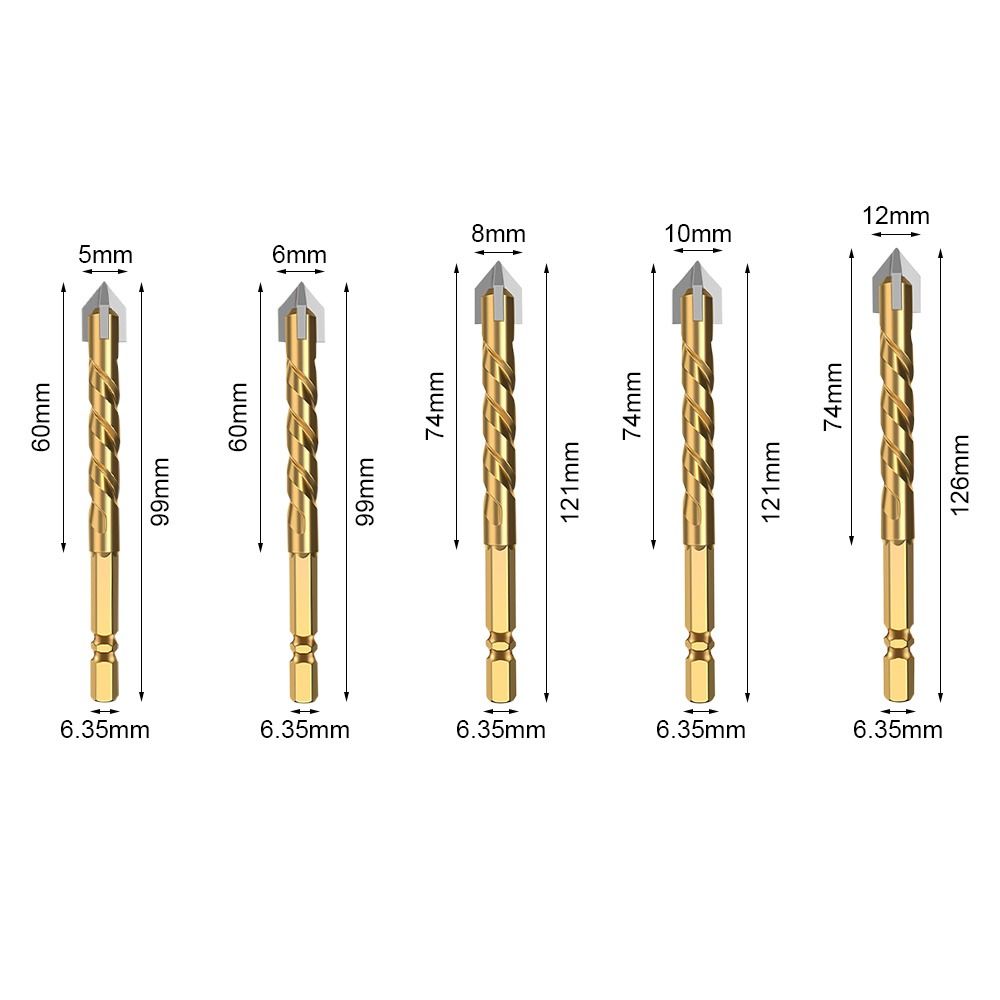 Hex Handle Drill Bits Hard Alloy Drilling Tools High Efficiency Metal Drill  Concrete