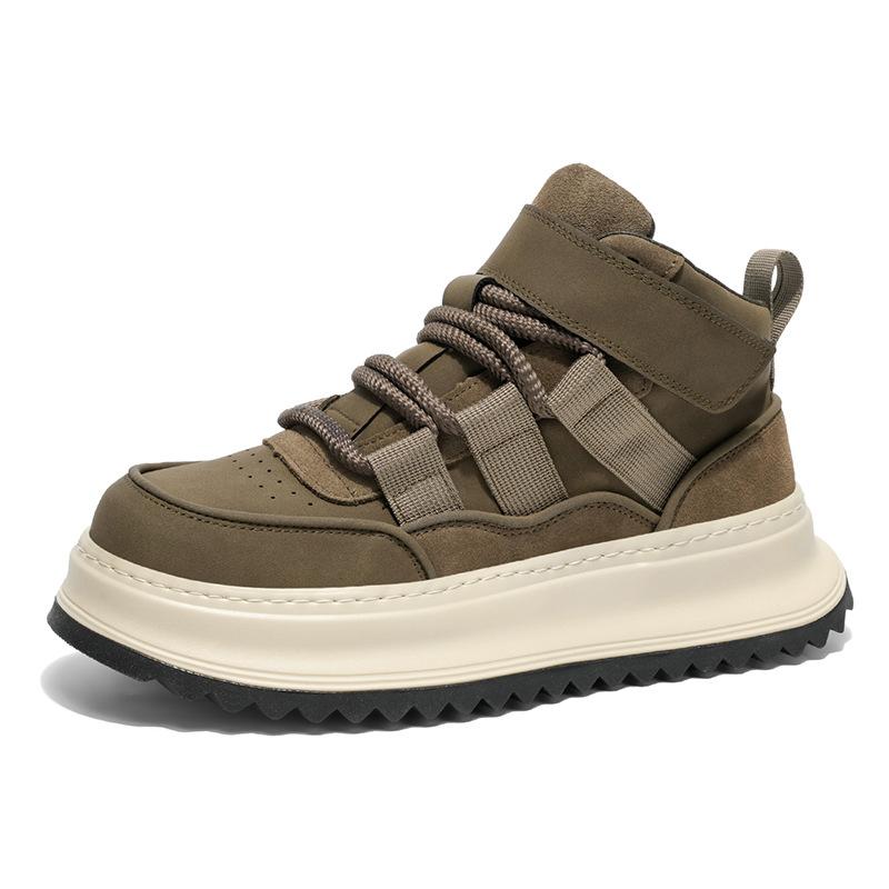 Европейская станция мужская обувь прямая трансляция осень и зима высокие кеды повседневная спортивная обувь для скейтборда модные студенты универсальная толстая подошва для увеличения роста да