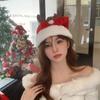 Snowflake Santa Claus Hat Merry Christmas Decoration Red Plush Hat All-match Elk Deer Cap  Children