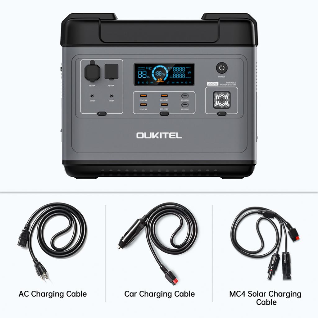 Dropshipping Solar Outdoor Emergency Power Supply Portable Energy Storage 2000W Mobile Lifepo4 Generator Portable Power Station