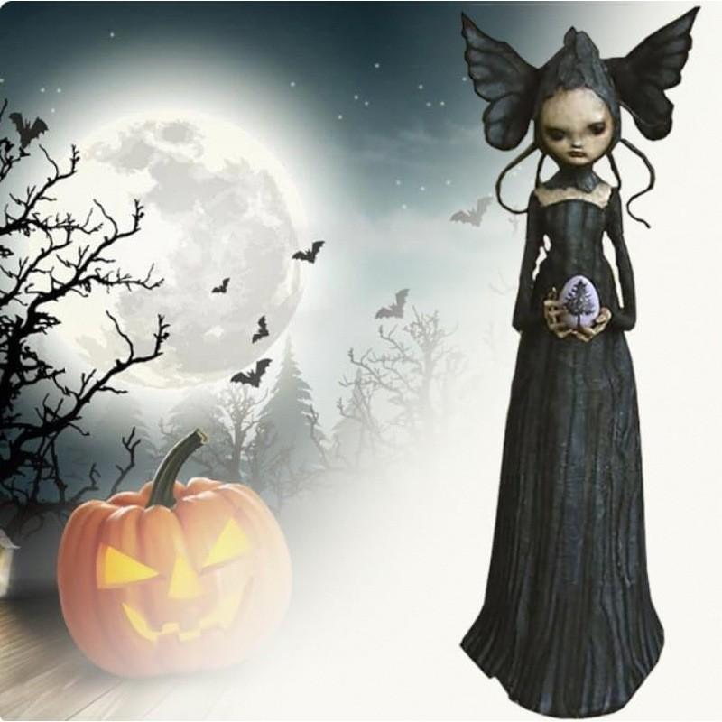 Whimsical Witch Resin Craft For Home And Garden Enhancement During Halloween