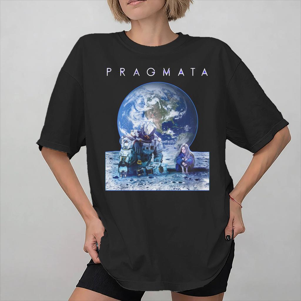 Printed Pragmata Sci Fi Game 2026 T Shirt for Unisex Women Cotton Tee Shirt Short Sleeve Tops