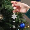 Снежинки Рождественские Украшения Акриловые Прозрачные Подвески Праздничные Прозрачные Украшения-Снежинки Подвески Для Нового Года Настенные