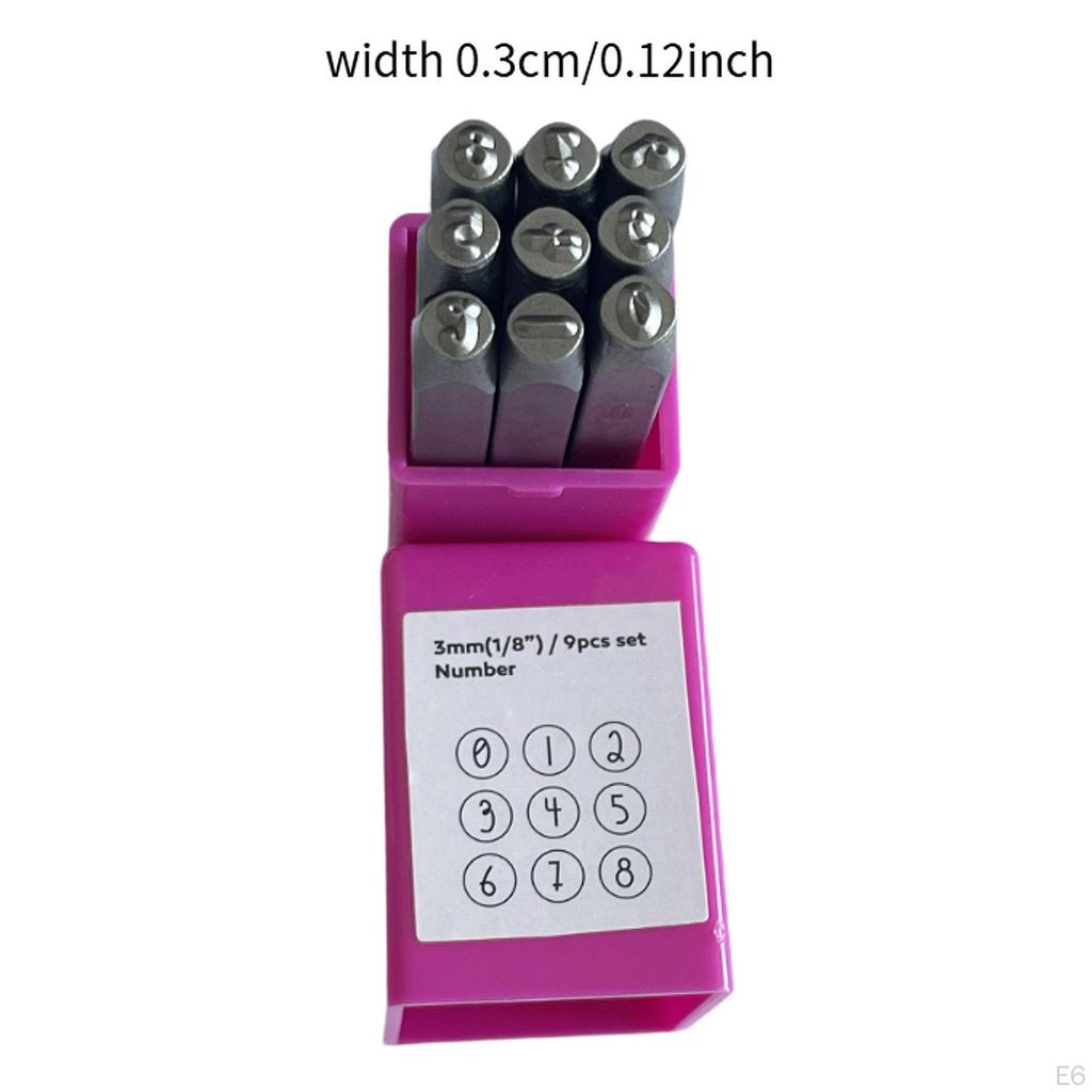 Metal Stamping Set 3mm,Professional Lightweight Sturdy Portale Steel Stamps for Jewelry Making
