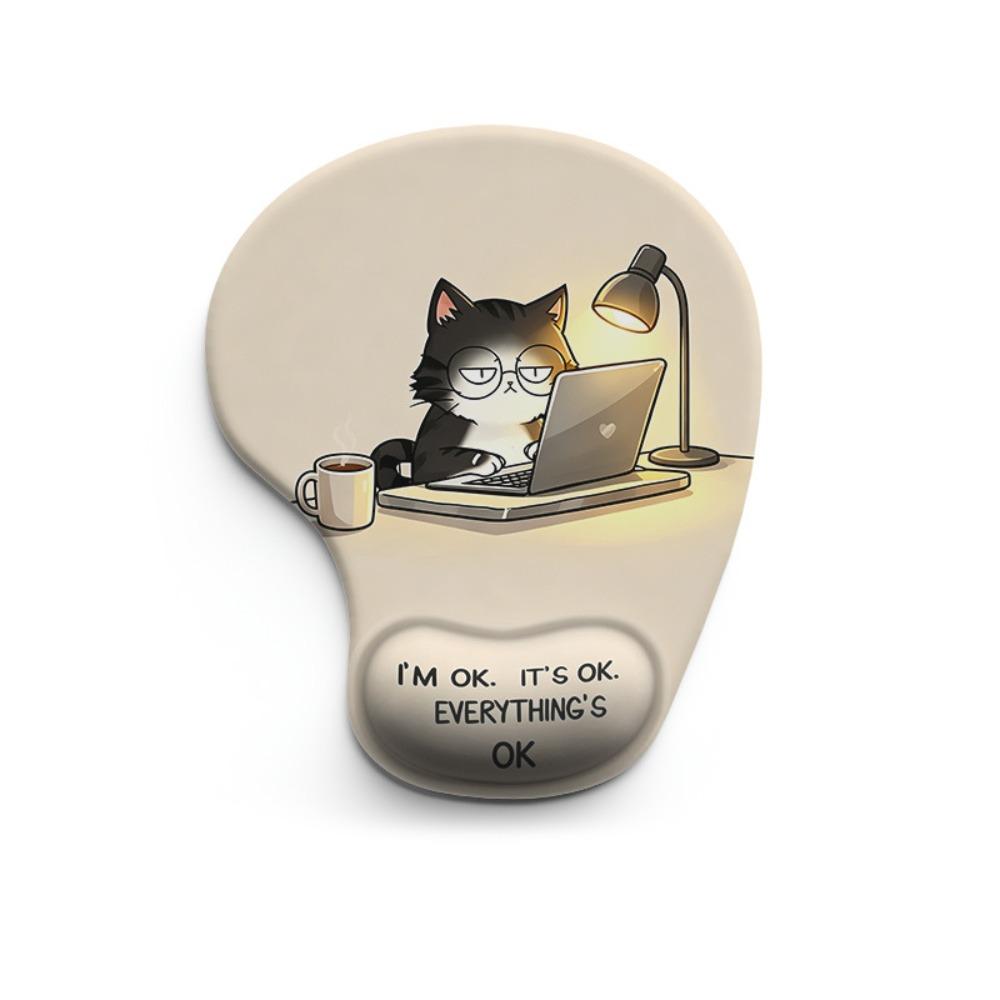 Non-Slip Cartoon Animal Mouse Pad Soft Desktop Wrist Support Comfortable Wrist Rest Computer