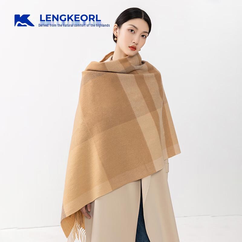 LENGKEORL Women's 100% Wool Scarf Shawl