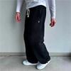 European and American Retro Y2K Street Casual Simple Elastic Waist Strap Loose Solid Color Sports Pants