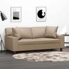 VidaXL 2-seater Sofa with Cappuccino Pillows 140 Cm Faux Leather, Sofa, Loveseat, Living Room Sofa, Sofas, Sofa 3200870