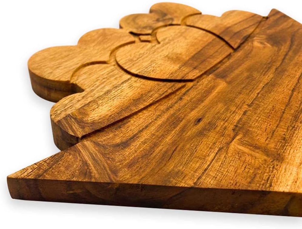 Valentine's Day Gifts Organic Acacia Kitchen Cutting Chopping Charcuterie Board Platter Butcher Block for Cheese and Vegetables Meat