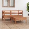 Day and Night - Day and Night Garden Furniture Set 3 Pieces Solid Pine Wood Honey Brown