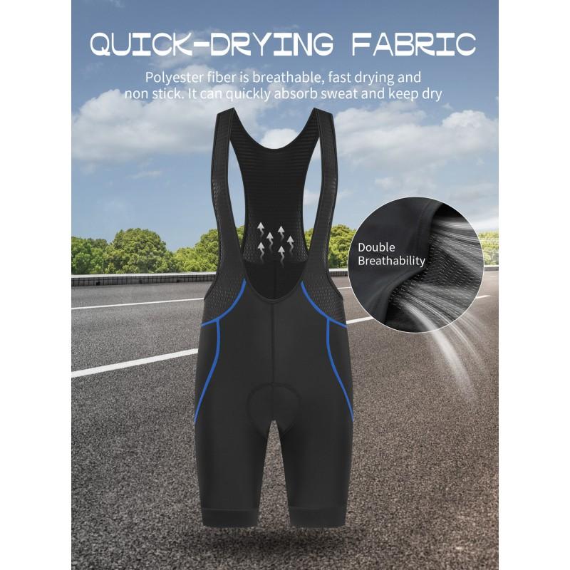 Mens Cycling Bib Shorts With Sun Protection Breathable Quick Dry Outdoor Bike Pants Fall