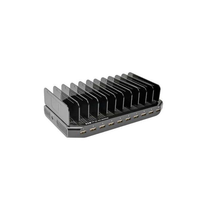 Station de charge USB 10 ports - Eaton - U280-010-ST-CEE - Stockage ajustable - Sortie USB 96W - Câble Schuko