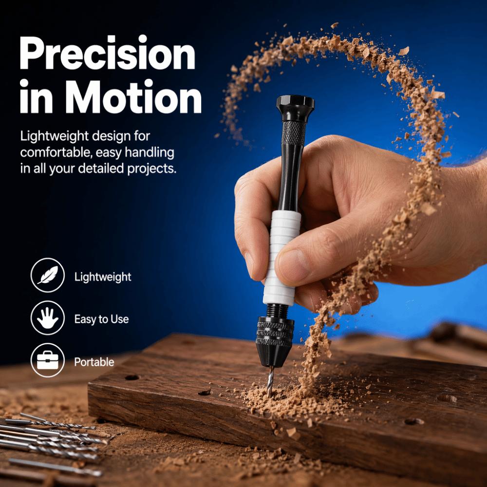 48PCS High Speed Steel Pin Vise Hand Drill HSS Micro Twist Bits Mini Hand Drill Plastic Models