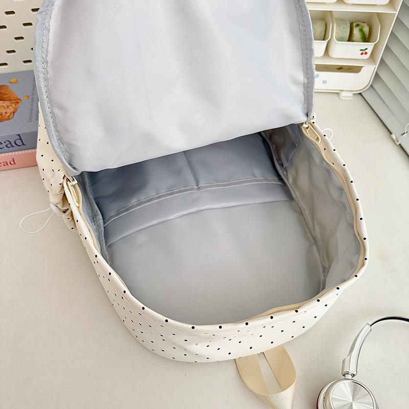 Рюкзак с принтом в горошек поло Женский рюкзак большой вместимости Студенческий школьный рюкзак