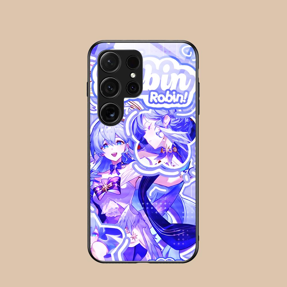 Чехол-бампер HSR Robin Glass для Samsung Galaxy A56 55 54 53 52 51 36 35 34 23 16 15 5G Цветной чехол