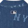 MLB Нью-Йорк Янкис Большой Логотип Однобортная Джинсовая Уличный Стиль Логотип Короткий Рукав Рубашка Унисекс Рубашки Индиго 3ADRB0243-50INS
