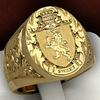 Crown Lion Shield Badge Ring Europe and America Copper Plated Gold Plated Royal Seal Men's Ring Fashion Elegant Accessories