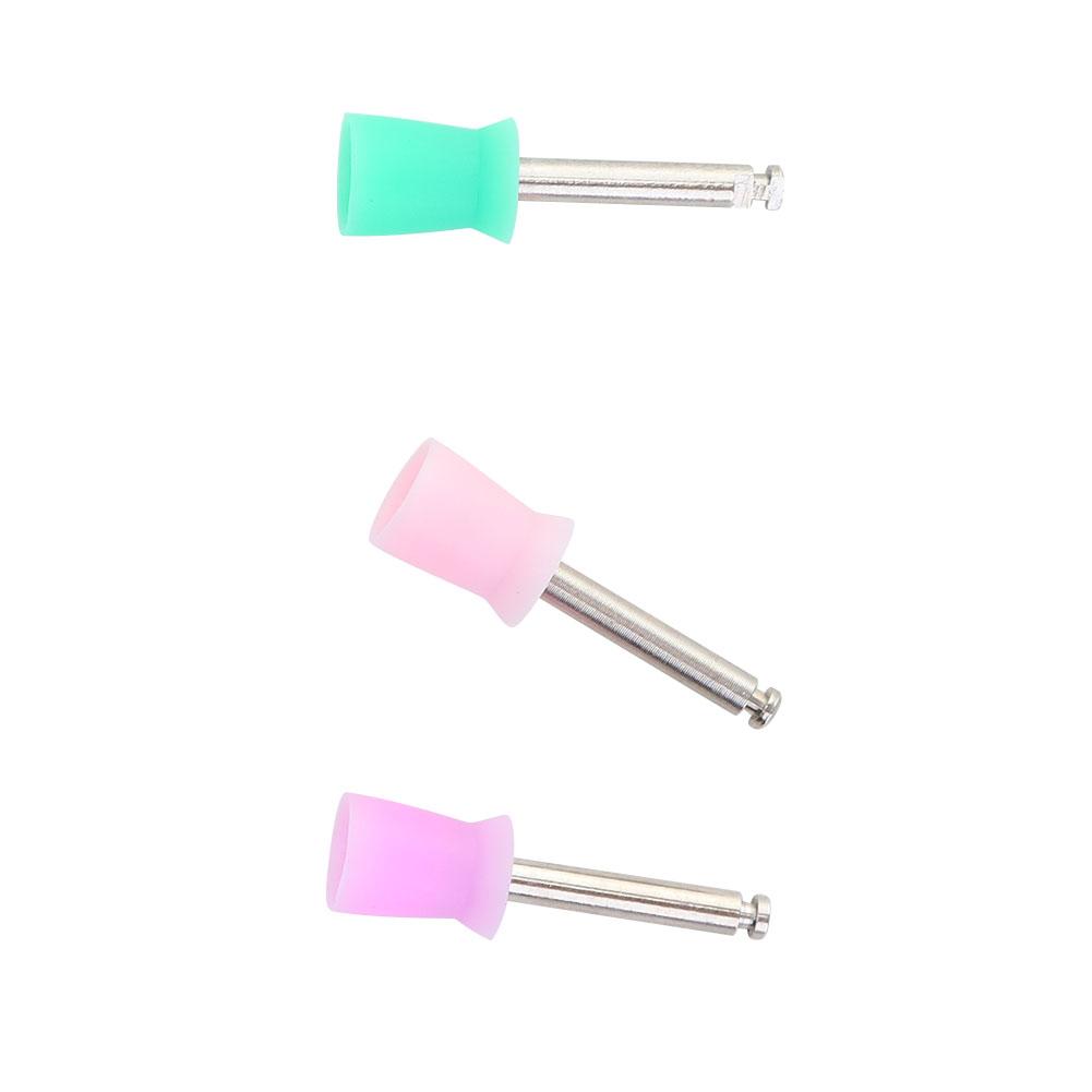 100 шт., резиновая стальная чашка для полировки зубов, полировщик разных цветов с коробкой для хранения