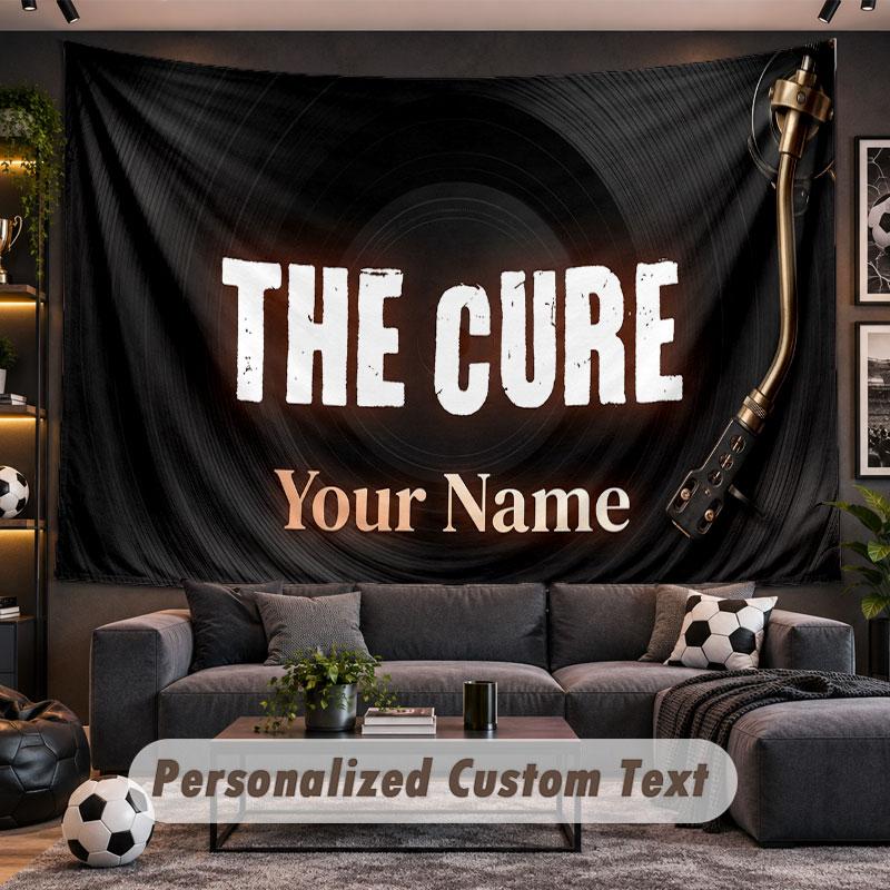 Wall Hanging Tapestry Custom NameThe Cure Pattern Personalized Printed Fabric Wall Decor