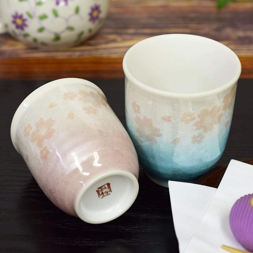 Пара чашек Стильная посуда Kutani Пара чашек Чайная чашка Ginsai Sakura Чайная чашка Керамическая брендовая японская посуда Сделано в Японии