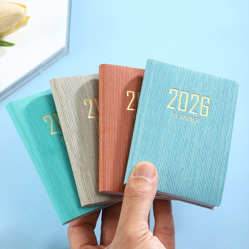 With Calendar 2026 Agenda Book A7 Notebooks Portable To Do List English Notepad  Students