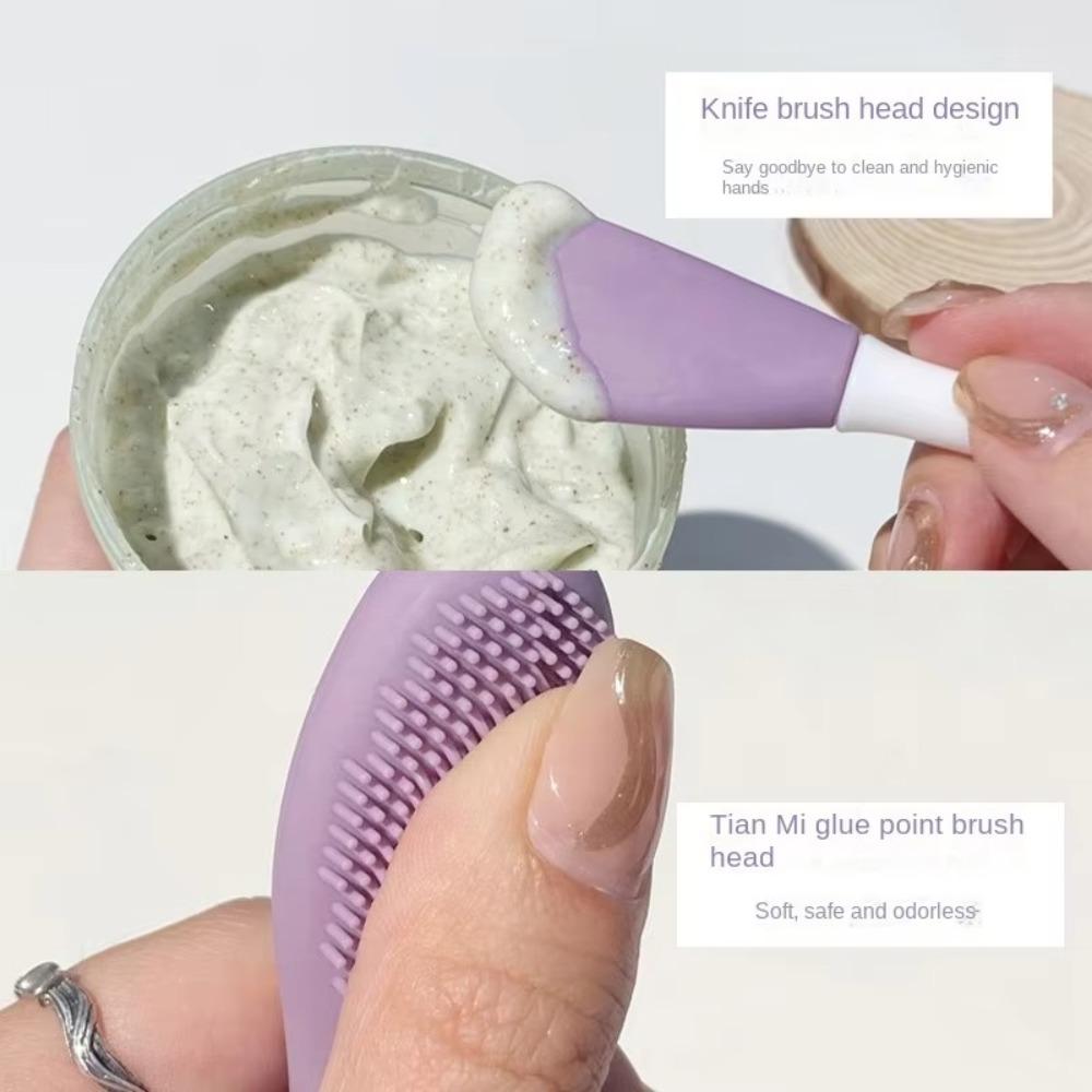 Silicone Facial Clean Brush Double Head Skin Care Tools Beauty Facial Massage Brush