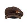 Windproof Corduroy Baseball Caps Double Button Decoration Newspaper Hat  Outdoor
