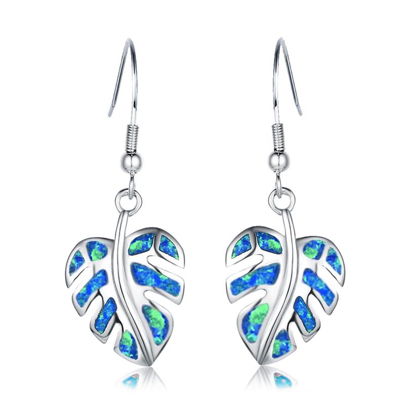 Женские серьги-капли в стиле бохо с радужным листом, Coforful, серьги с огненным опалом, висячие серьги, ювелирные изделия для свадьбы, помолвки и вечеринки