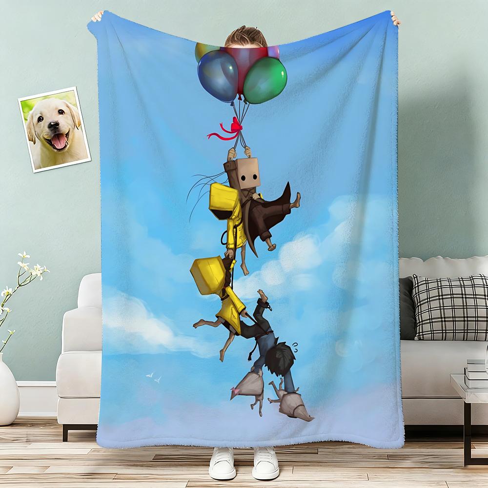 Adventure Game L-Little Nightmares Throw Lightweight 240g Flannel Blanket Soft Skin-friendly for Summer Cooling
