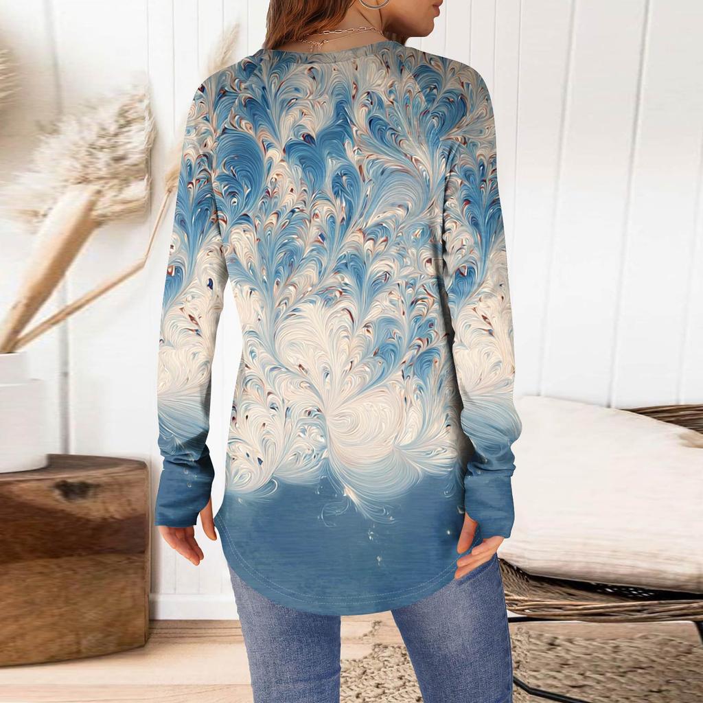 Womens Oversized Sweatshirt Graphic Sweater Long Sleeve Drop Shoulder Round Shirt Tops Vintage Clothes