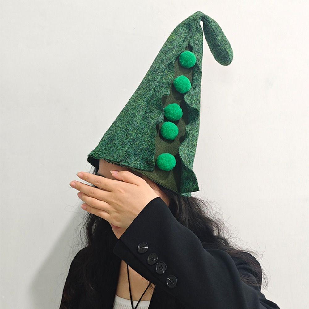 Hair Decoration Halloween Cosplay Costume Prop Pea Wizard Role Play Caps Costume Accessory