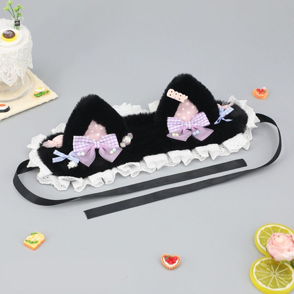 Lace Cat Ears Headband Furry Lolita Bandeau Cute Bear Ear Hair Band Lolita Accessories