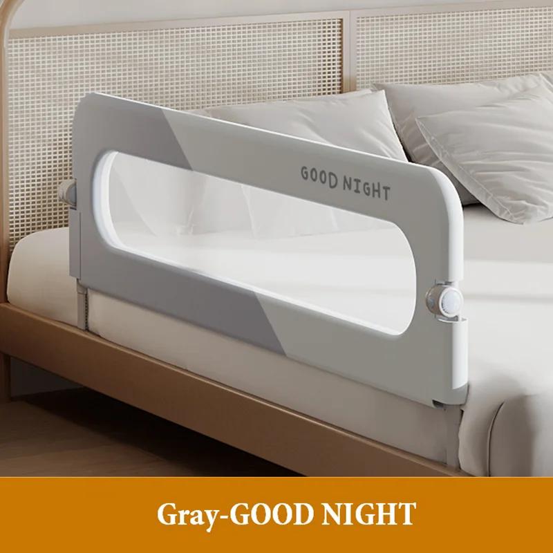 Collapsible Baby Rail Bed Guardrail Bed Safety Railing Portable Bed Guard for Kids Protective Barrier Anti-Fall Security Fence