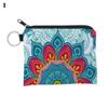 Boho Change Small Coin Purse Mini Wallet Coin Bag Flower Print Pouch Waterproof With Zipper Exquisite Present For Women Girls