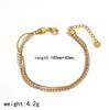 Stainless Steel Bracelet with Three-layer Chain Inlaid with Zircon, Charming and Versatile, High-end Titanium Steel Bracelet