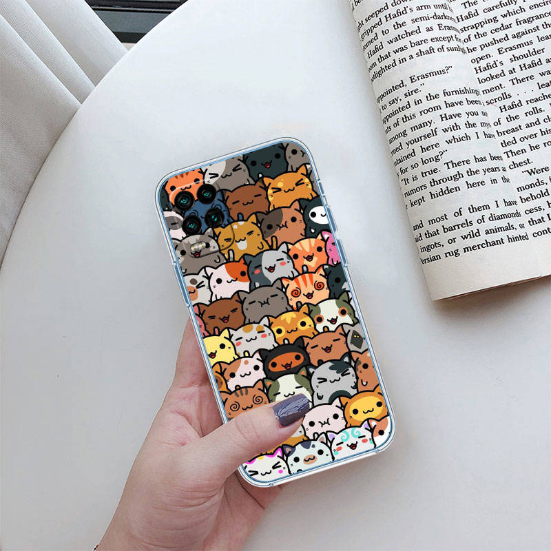 JO9 Cat Kitten Meow Phone Case for Motorola G34 G32 G31 G14 G84 G62 E32 G24 G72 G71 G73 G85 G200 G60S G60 G52 G51 G50 G42 G41 G32 G30