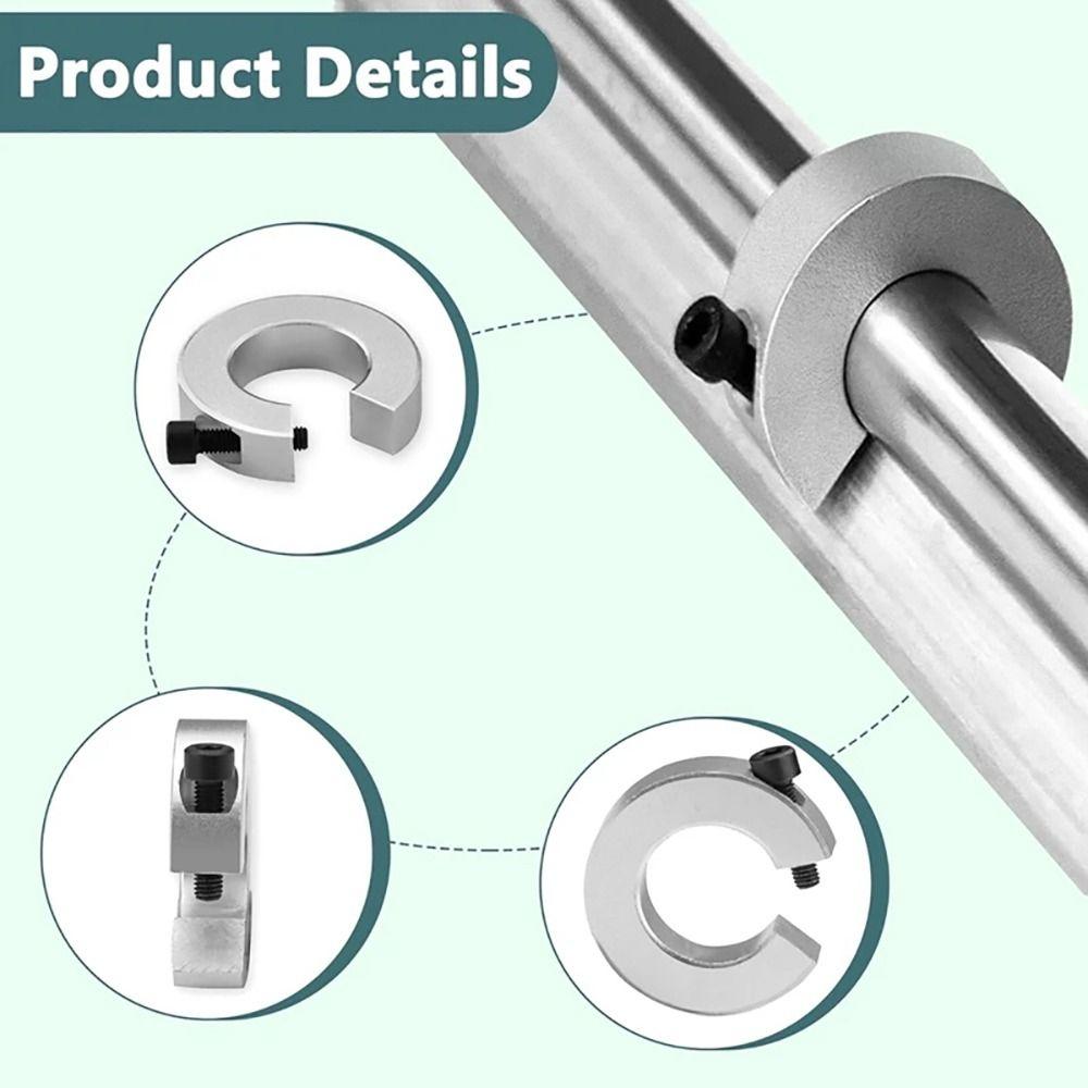 1Pcs Aluminum Alloy Linear Rail Shaft Collar SBR16/20/25/30/35/40 Open Type Collar CNC Parts Tool