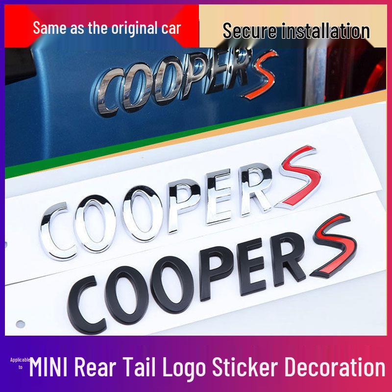 Черный 3D гальванизированный значок CooperS для задней части BMW MINI