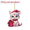 Cat Christmas Car Decor Acrylic Plane Hanging Ornament For Holiday Travel