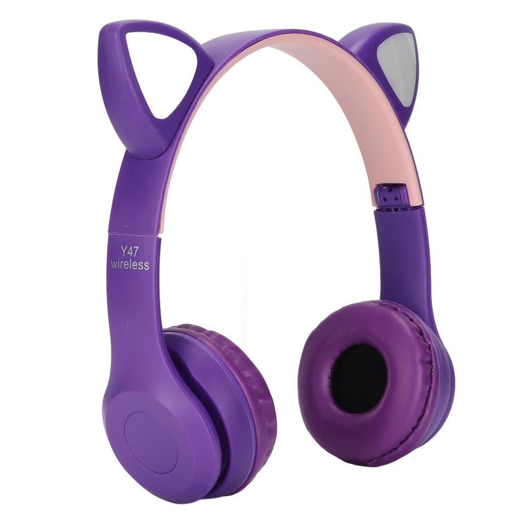 Y47 Cartoon Cat Ear BT Headset Стабильная стерео беспроводная BT-гарнитура для детей и девочек