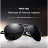 Trendy Men's Polarized Photochromic Spring Leg Sunglasses - Vintage Style for Driving