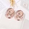 Fashion Circle Twist Earrings Geometric 8 Word Pattern Earrings Personality Female Jewelry