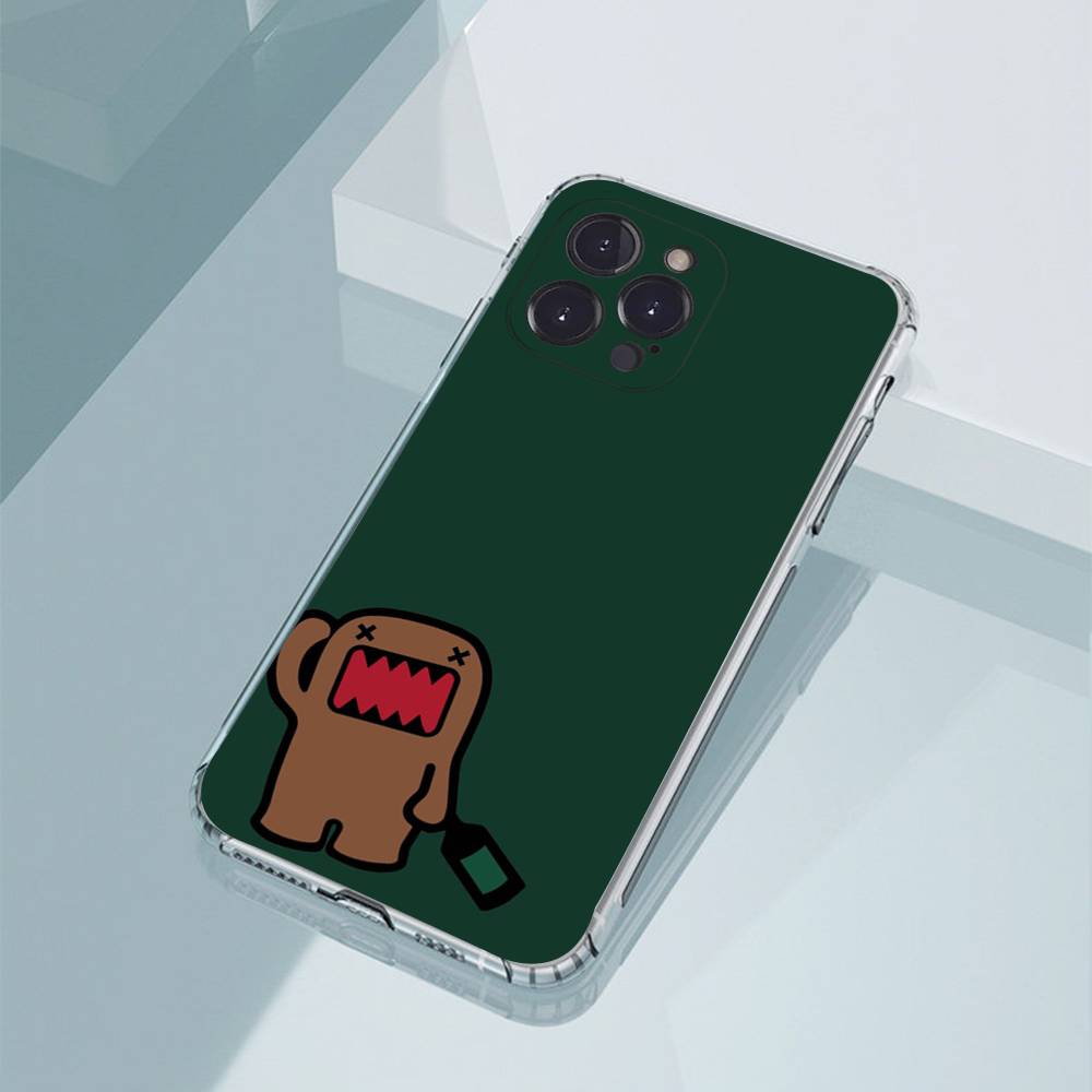 Милые чехлы для телефона Domo-kun для iPhone 17, 16, 15, 14, 13, 12, 11, Pro, Max, Plus, Роскошная защита камеры, Пластик