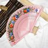 Classical Beautiful Hollow Out Double-Sided Folding Fan European-style Wooden Fan Dancing Craft Gift Gift Party Clothing Accessories