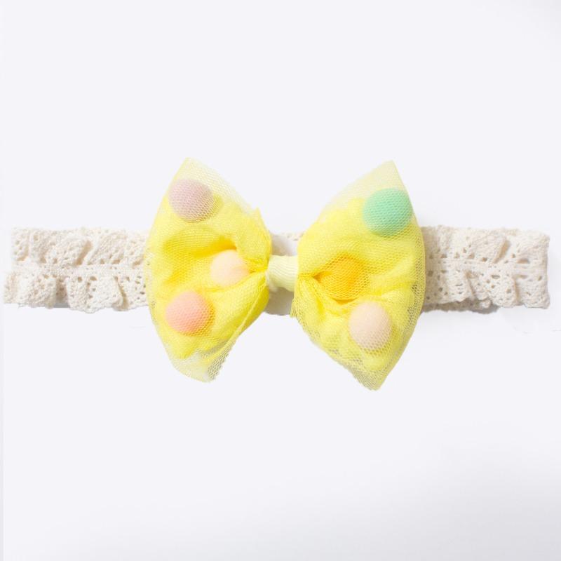 Новая кружевная повязка для новорожденного, милый головной убор с бантом на родничок, детские украшения