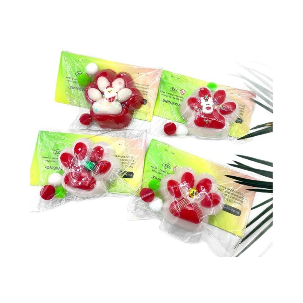 Разминание Мультяшная игрушка-фиджет Медленный отскок Игрушка-щипок Кошачья лапка Рождественская игрушка-кошачья лапка Сжимание Детские игрушки